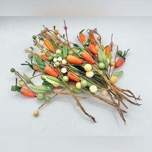 Artificial Easter Stems Carrot Picks Greenery 5.5"-10.5" Lot of 15